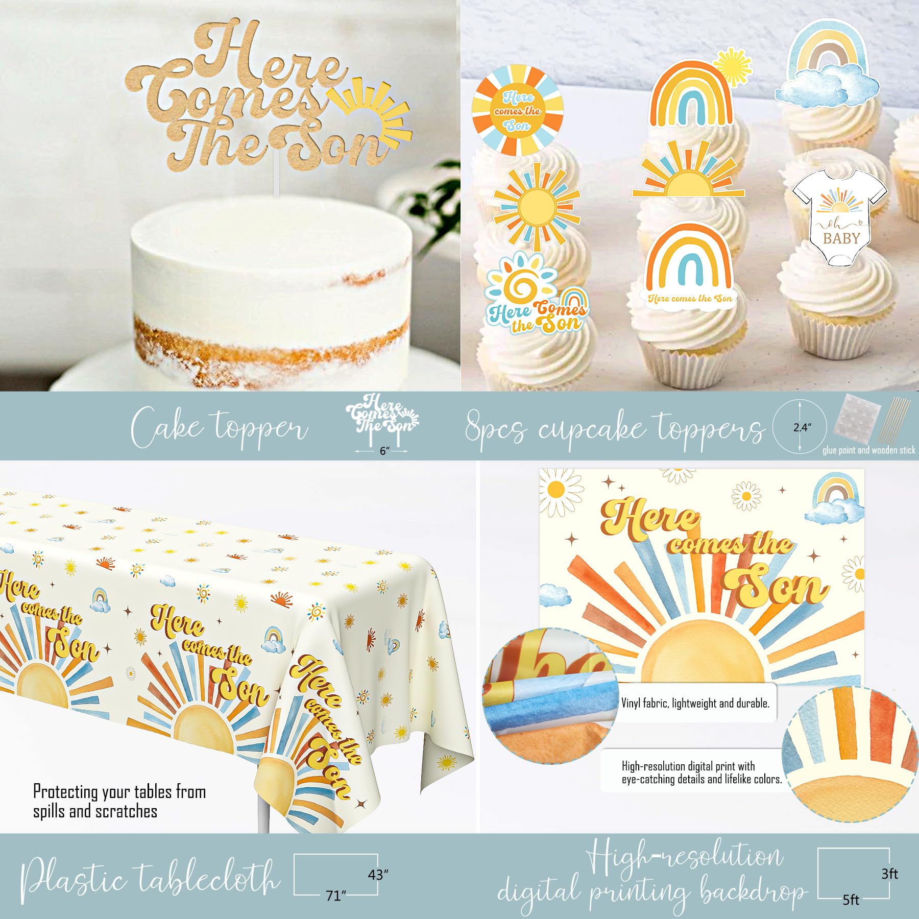 HYCSANBAO Sunshine balloon garland brings warm, radiant decor to the party.