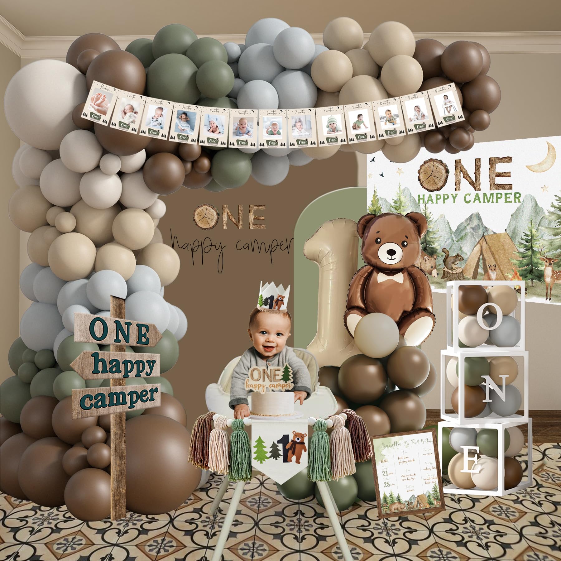 HYCSANBAO Wooden cake topper adds a charming focal point to the cake