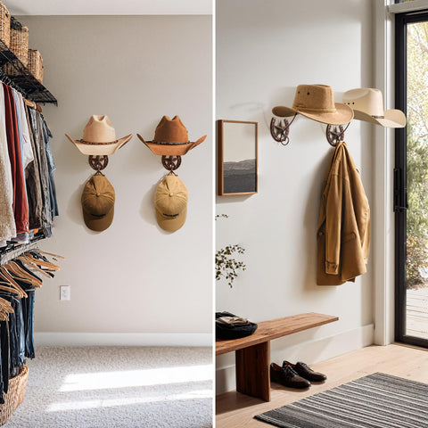 HYDERMUS bottom hook accommodates coats, bags, or gear.