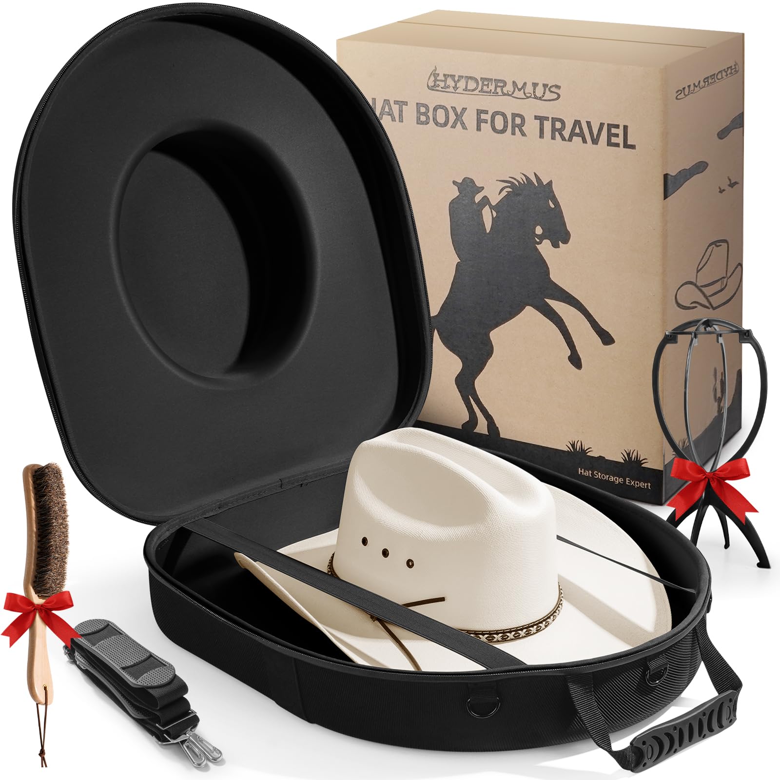 HYDERMUS hat box extralarge waterproof keeps cowboy hats dry while traveling