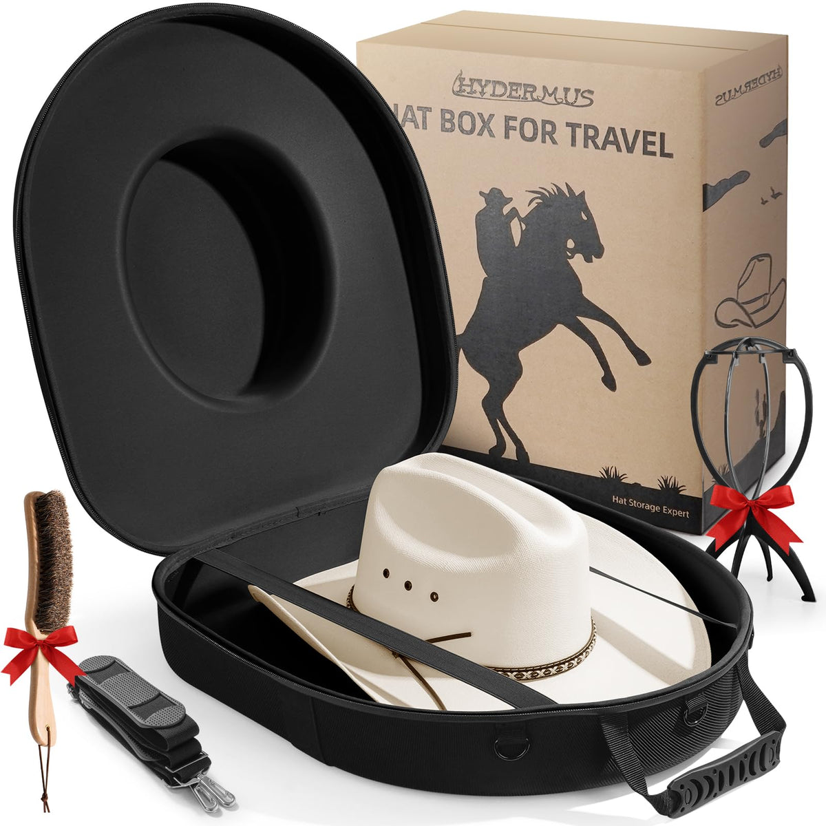 HYDERMUS hat box extralarge waterproof keeps cowboy hats dry while traveling