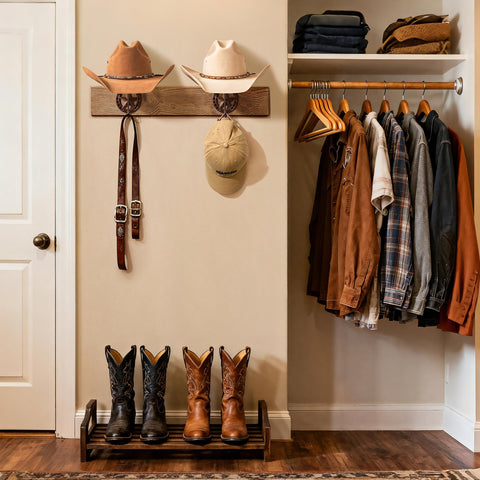 HYDERMUS western gift-ready rack suits rustic décor fans.