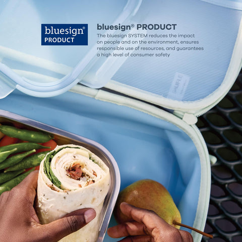 Hydro Flask lunch box exterior, durable design for playground use.