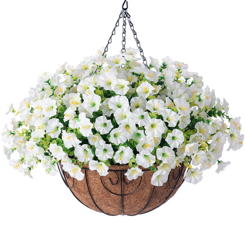 HyeFlora outdoor hanging basket assembly showing swift setup for instant curb appeal without tools.