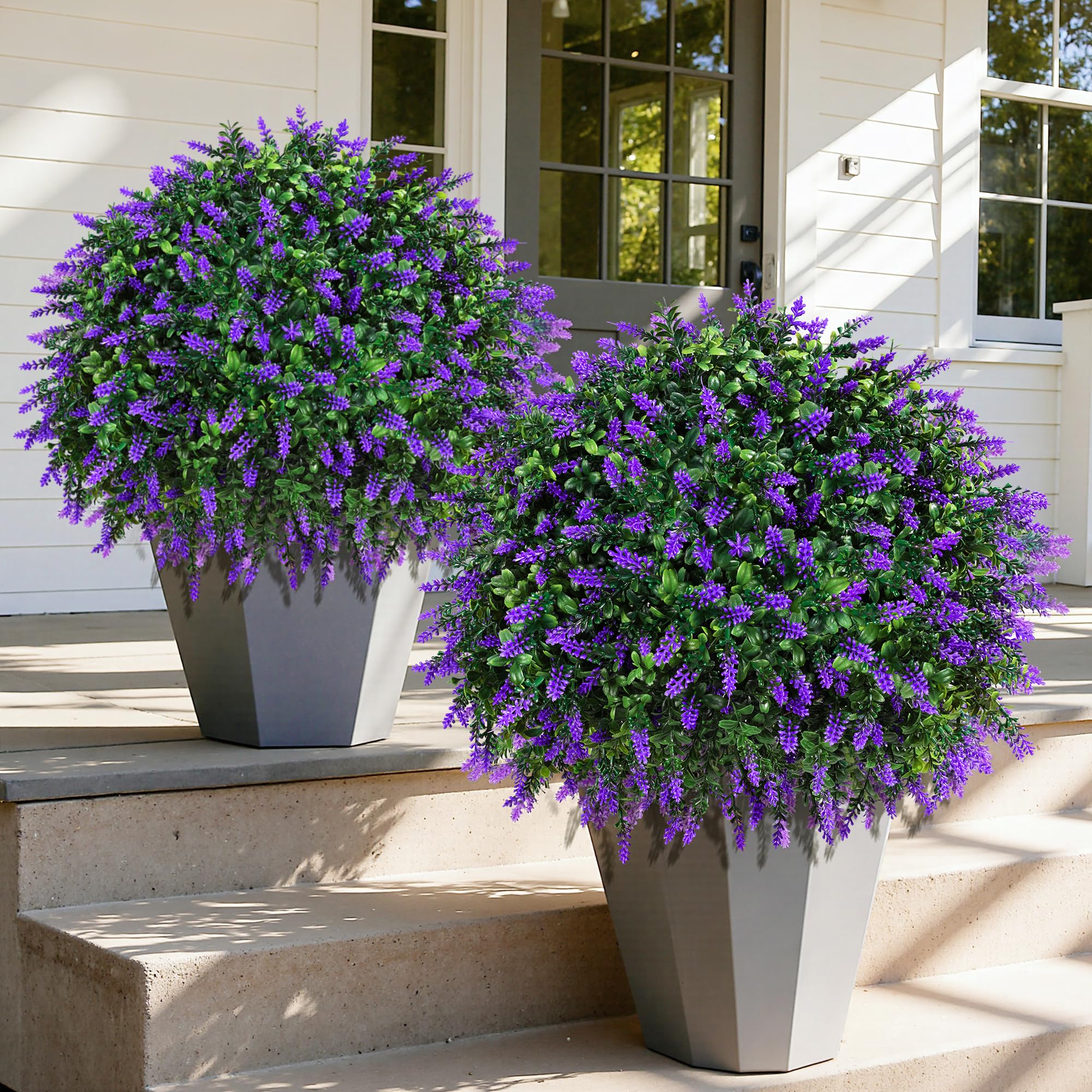 HyeFlora 26in topiary ball with lavender crowns for curb appeal