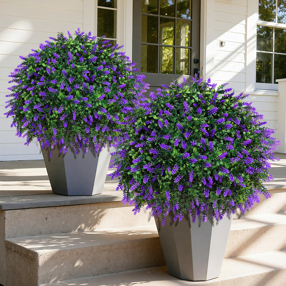 HyeFlora 26in topiary ball with lavender crowns for curb appeal