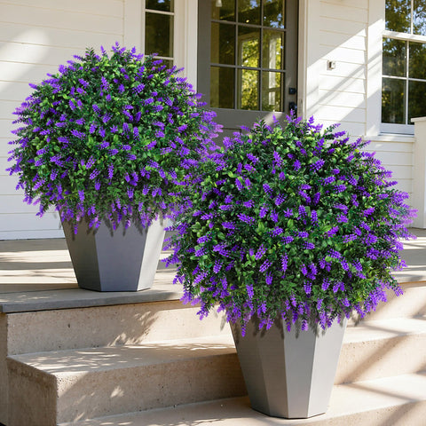 HyeFlora 26in topiary ball with lavender crowns for curb appeal