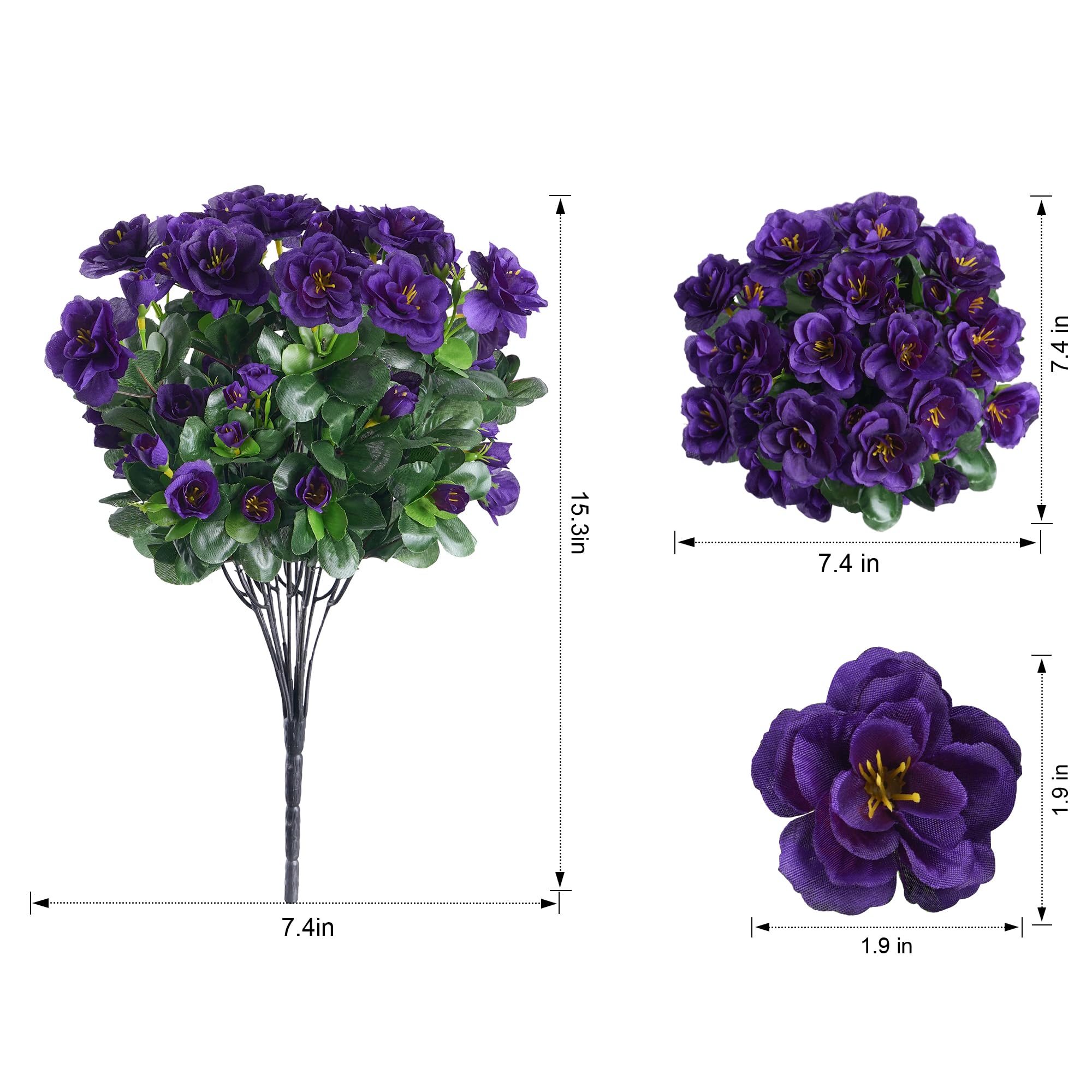 HyeFlora camellia outdoor bundles with dark purple blooms for planters