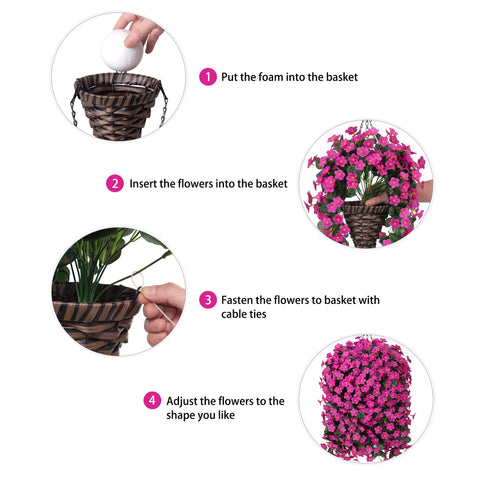 HyeFlora artificial hanging fuchsia blooms elevate patios with lifelike color.