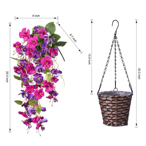HyeFlora hibiscus branches arranged in a basket, quick five-minute assembly.