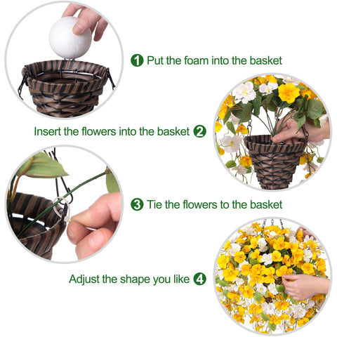 Hyeflora assembly step guide showing five-minute setup