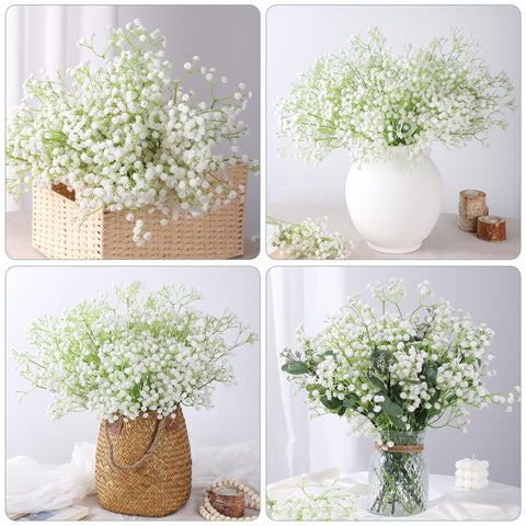 HyeFlora Babys Breath durable plastic construction stays vibrant with minimal upkeep