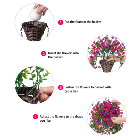HyeFlora basket with 13-inch chain offers sturdy hanging height for balconies.