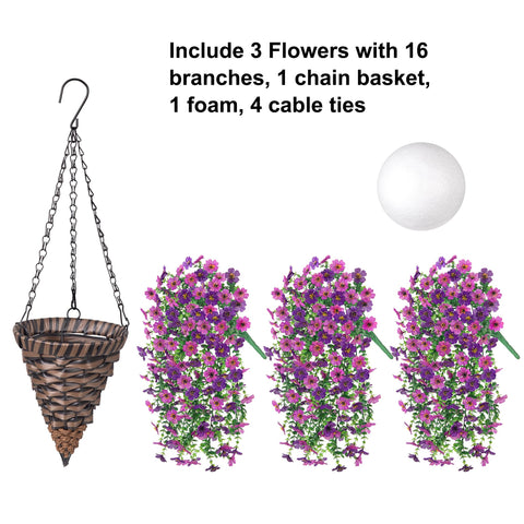 HyeFlora basket and chain ready for quick, simple installation.