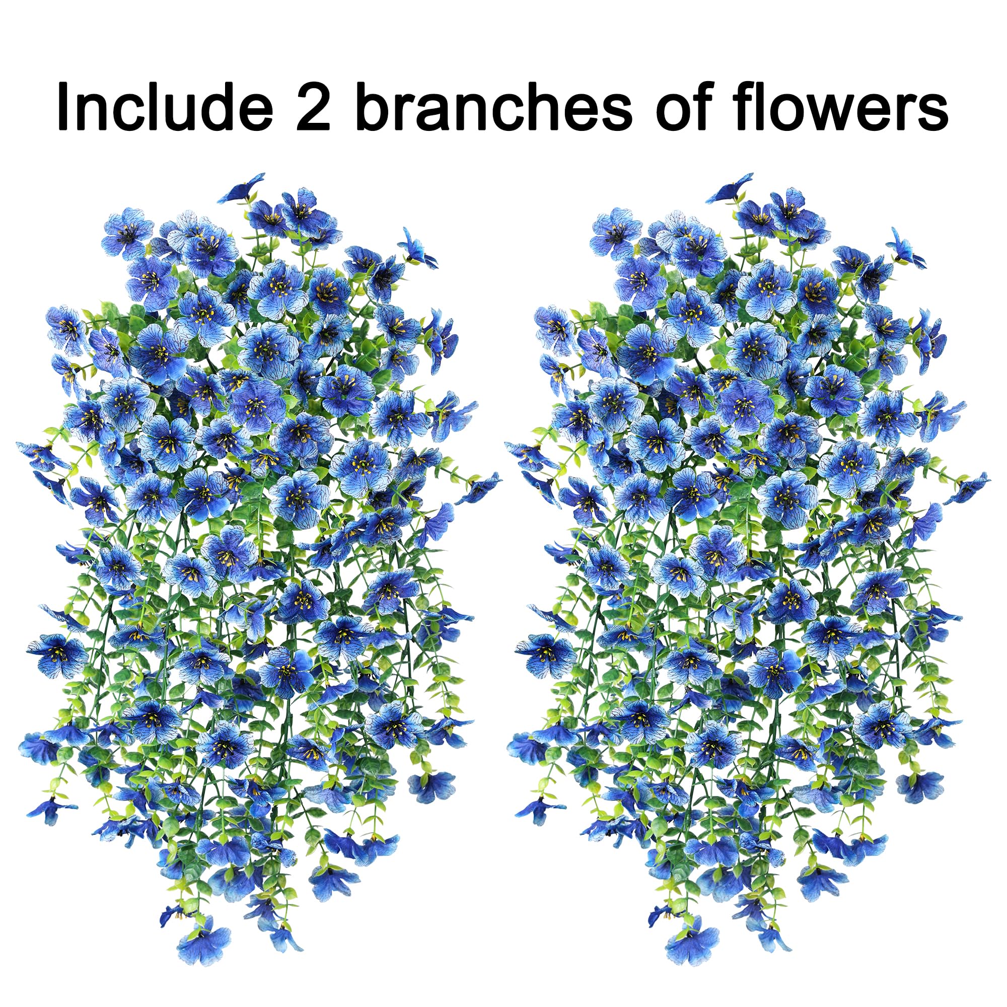 HyeFlora blue artificial daisies perfect for porch or balcony decor
