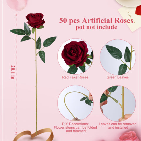 HyeFlora realistic burgundy rose petals in soft velvet texture
