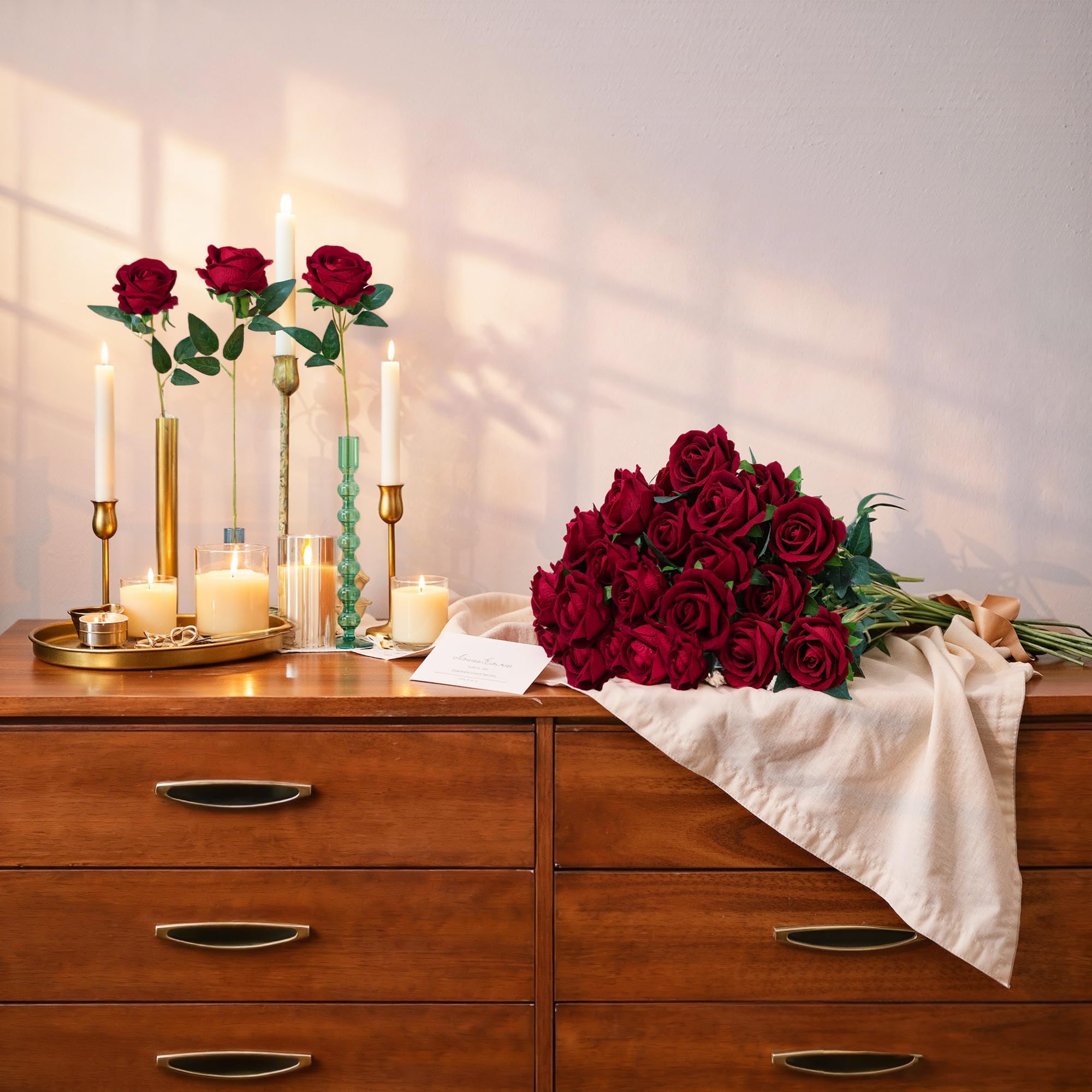 HyeFlora UV-resistant burgundy rose for outdoor ceremonies