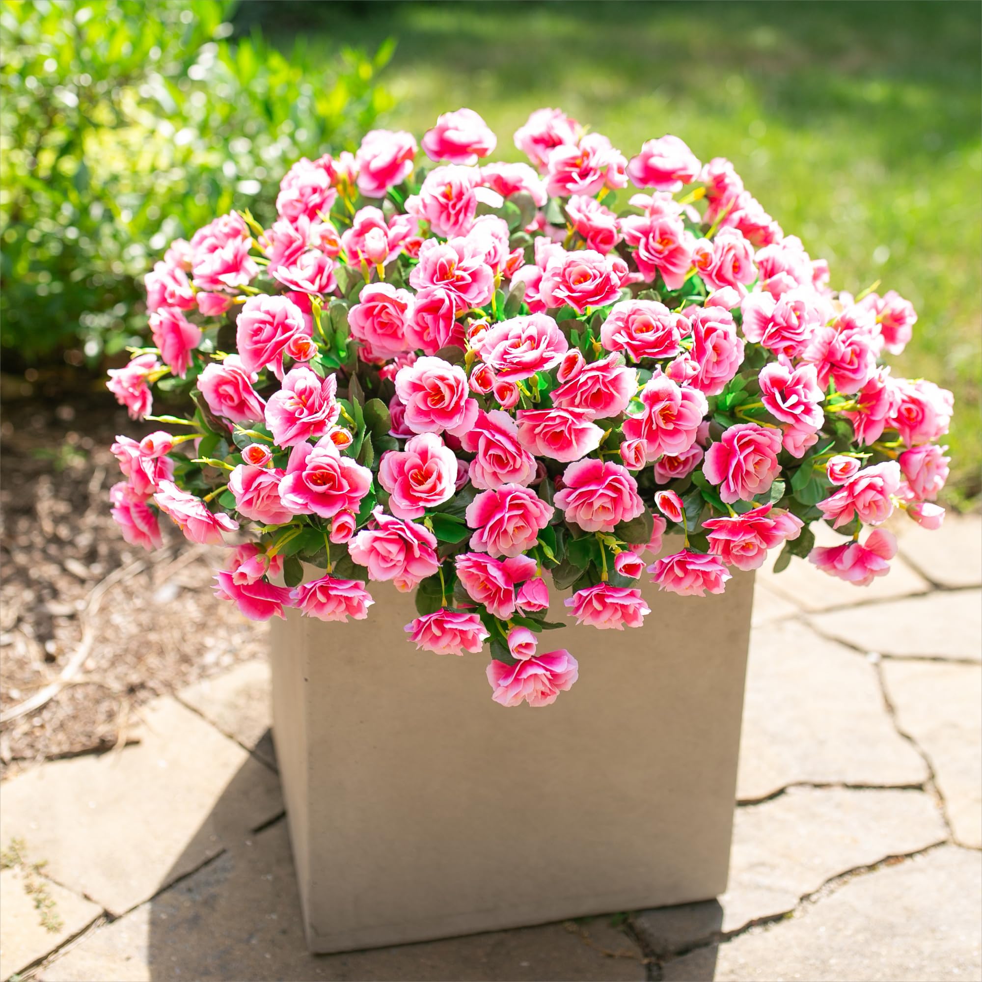 HyeFlora camellia outdoor flower branch arrangement on balcony with realistic texture