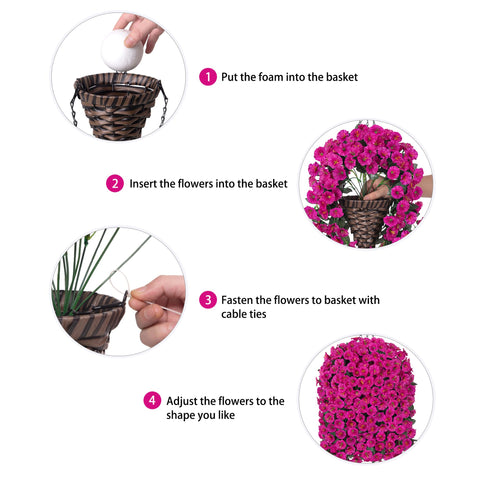 HyeFlora cone-shaped basket with metal chains supports stylish display.