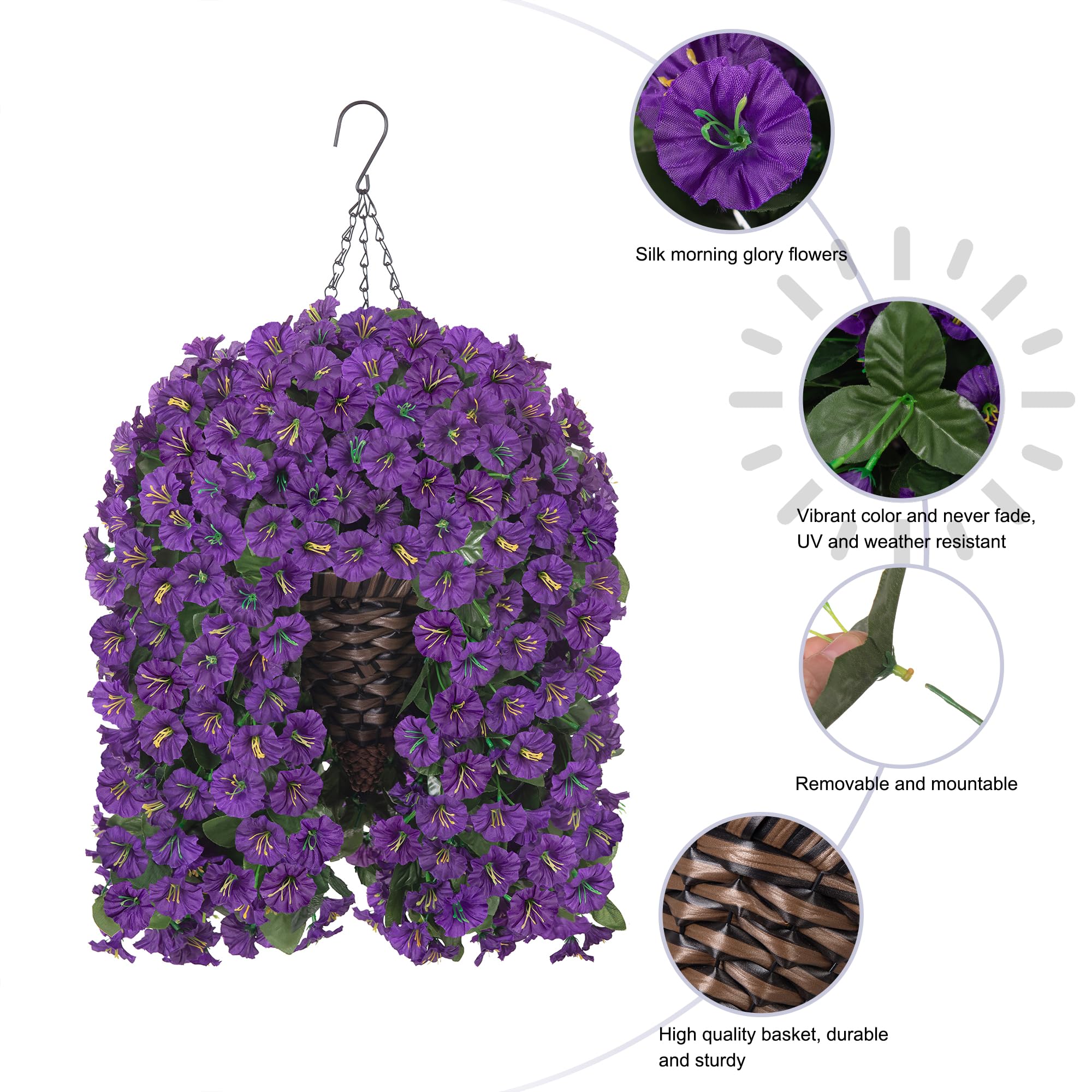HyeFlora cone-shaped rattan basket highlighting durable design