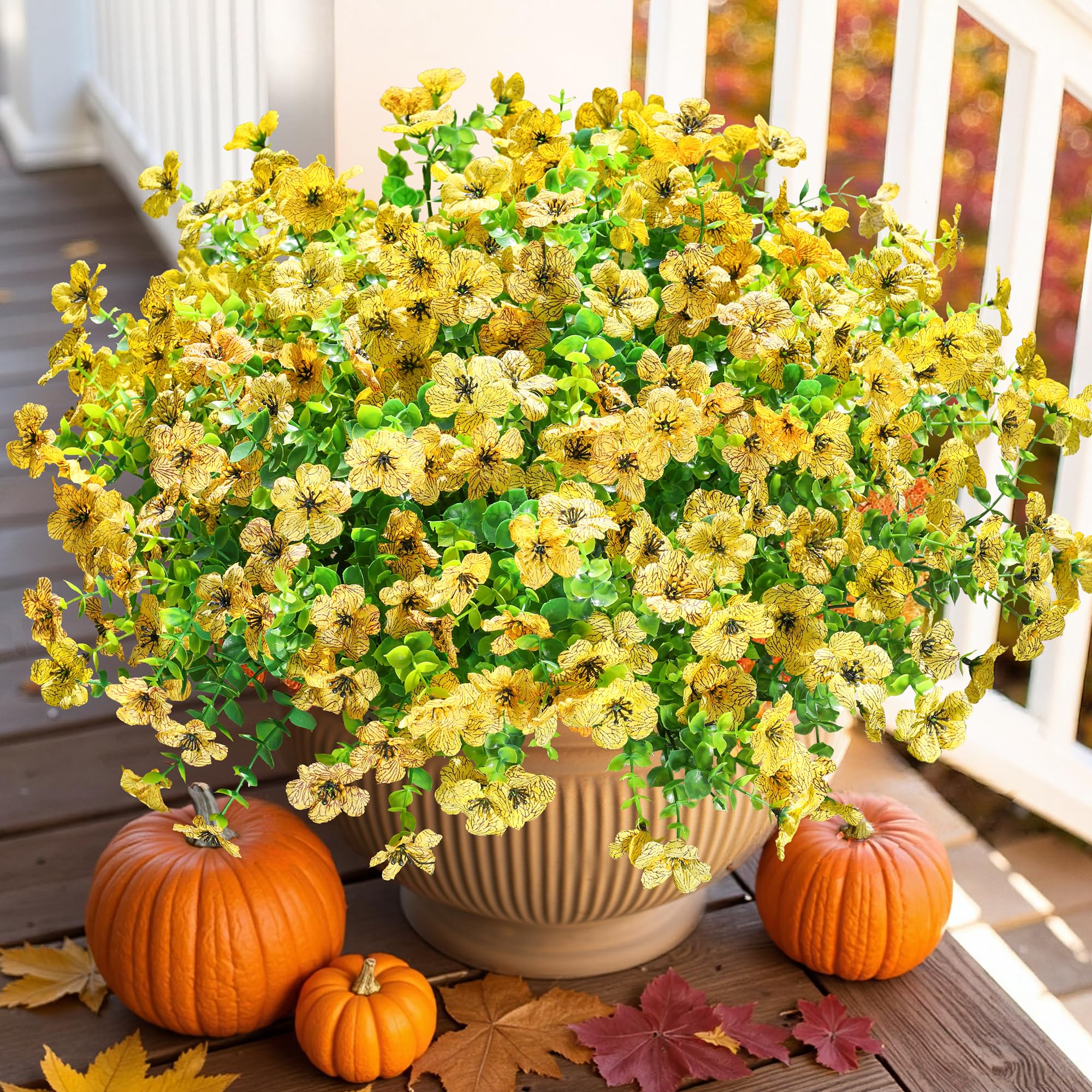 HyeFlora daisy yellow 12 bundles for year-round indoor and outdoor decor.
