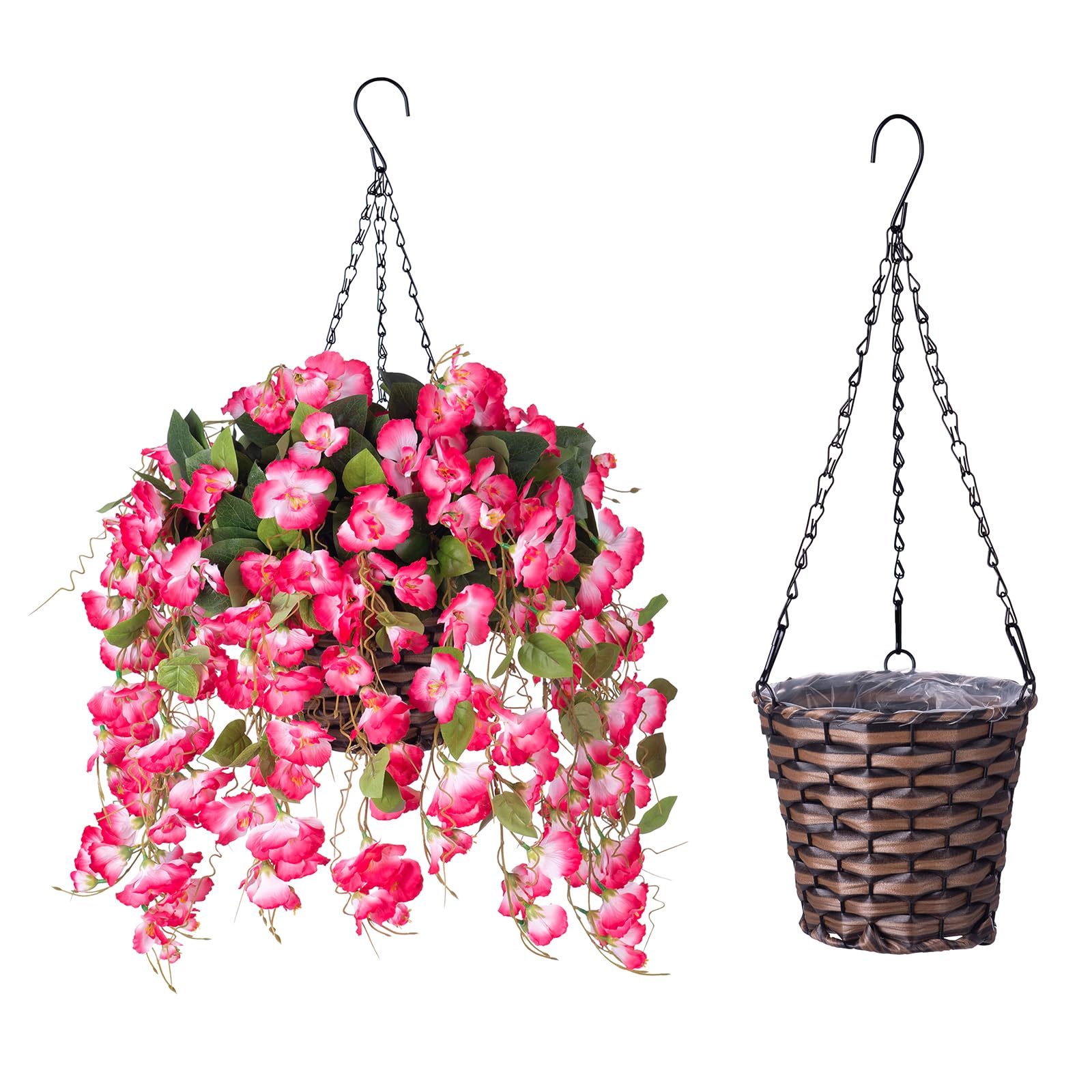 HyeFlora decorative hibiscus basket boosts curb appeal outdoors