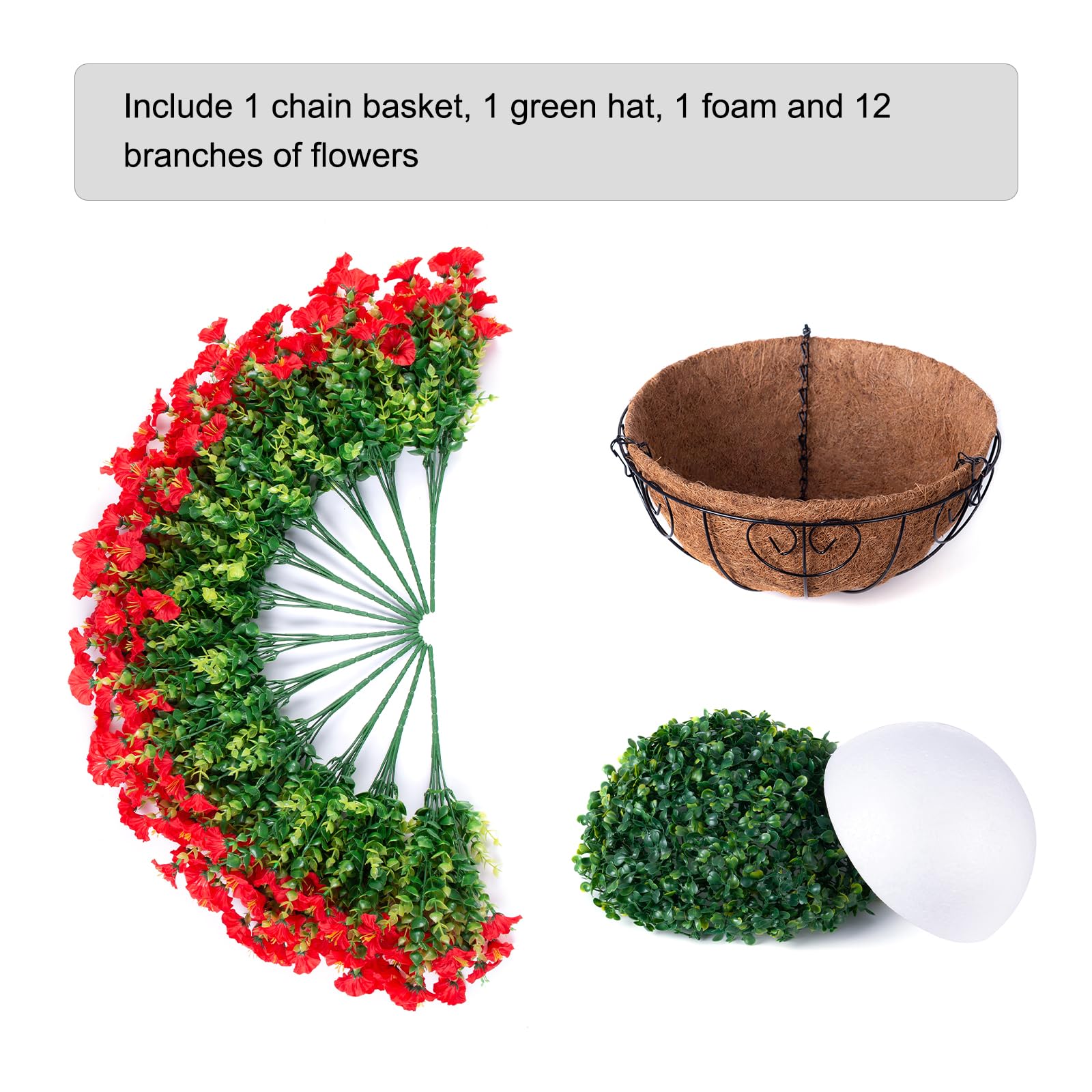 HyeFlora easy-assembly hanging basket ready for quick outdoor display.