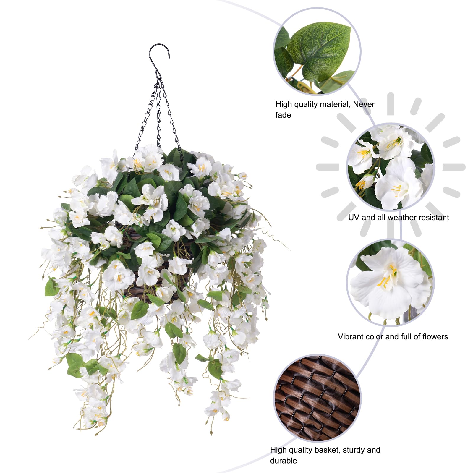 Faux hibiscus flowers outdoors by HyeFlora for garden or veranda