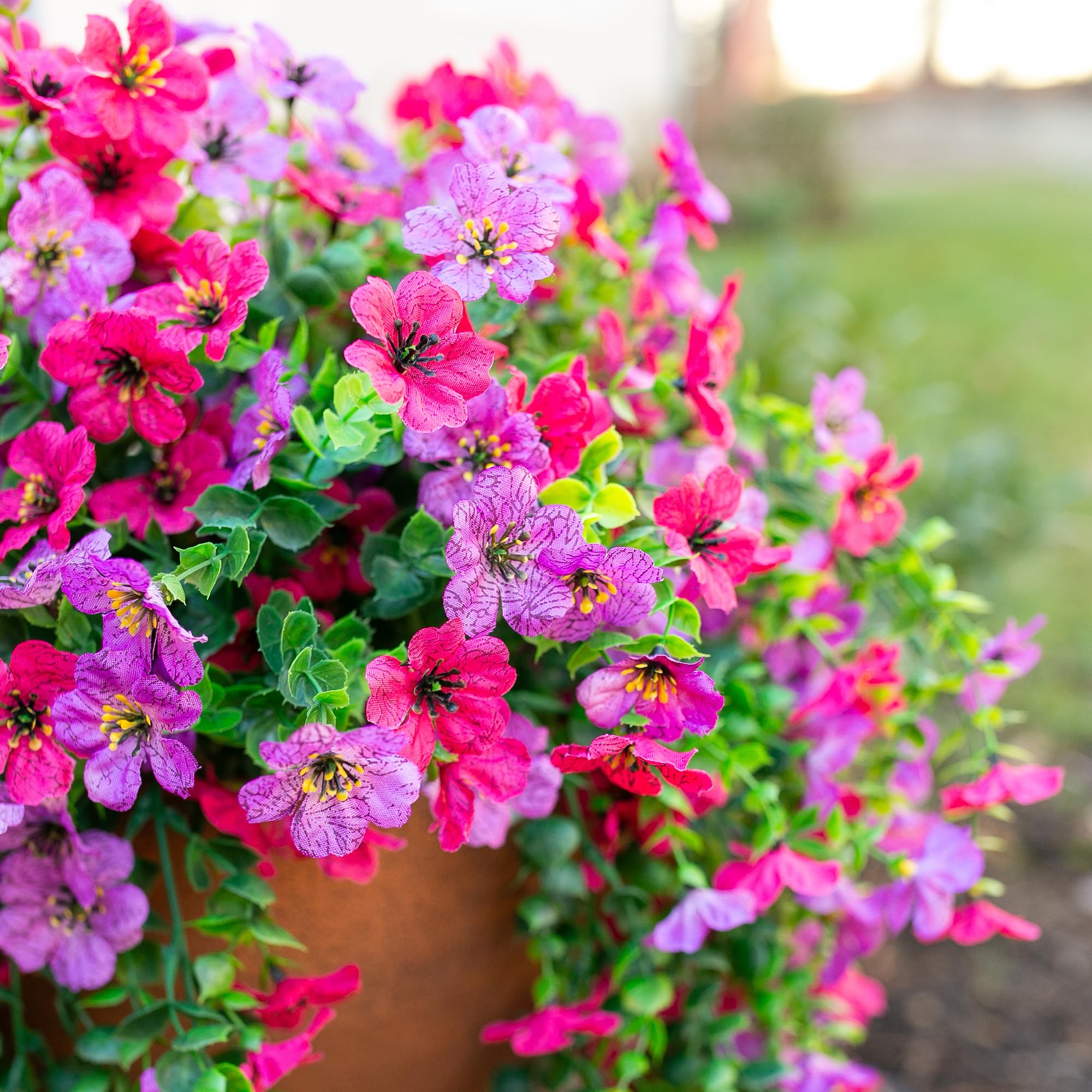 HyeFlora front porch display showcasing sun-proof blooms for all-season charm.