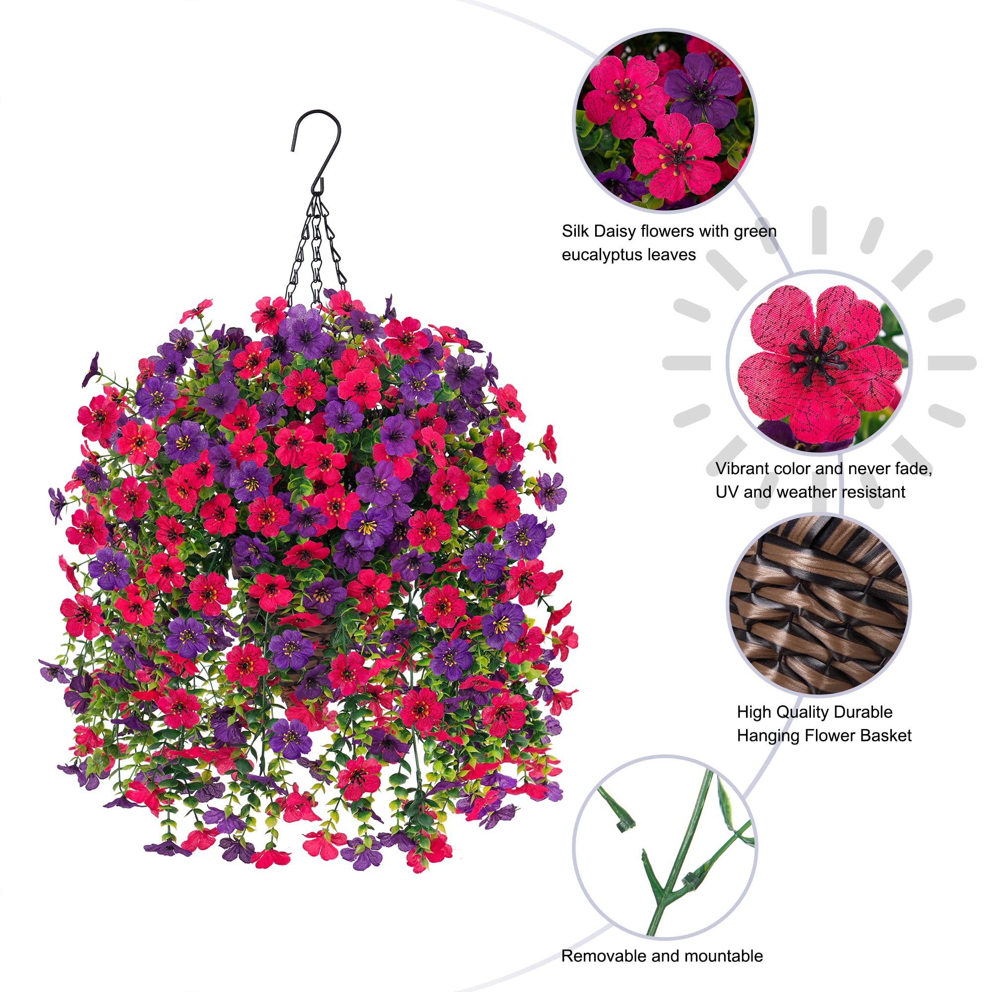 HyeFlora daisy closeup showcases lifelike petals for natural yard accents.