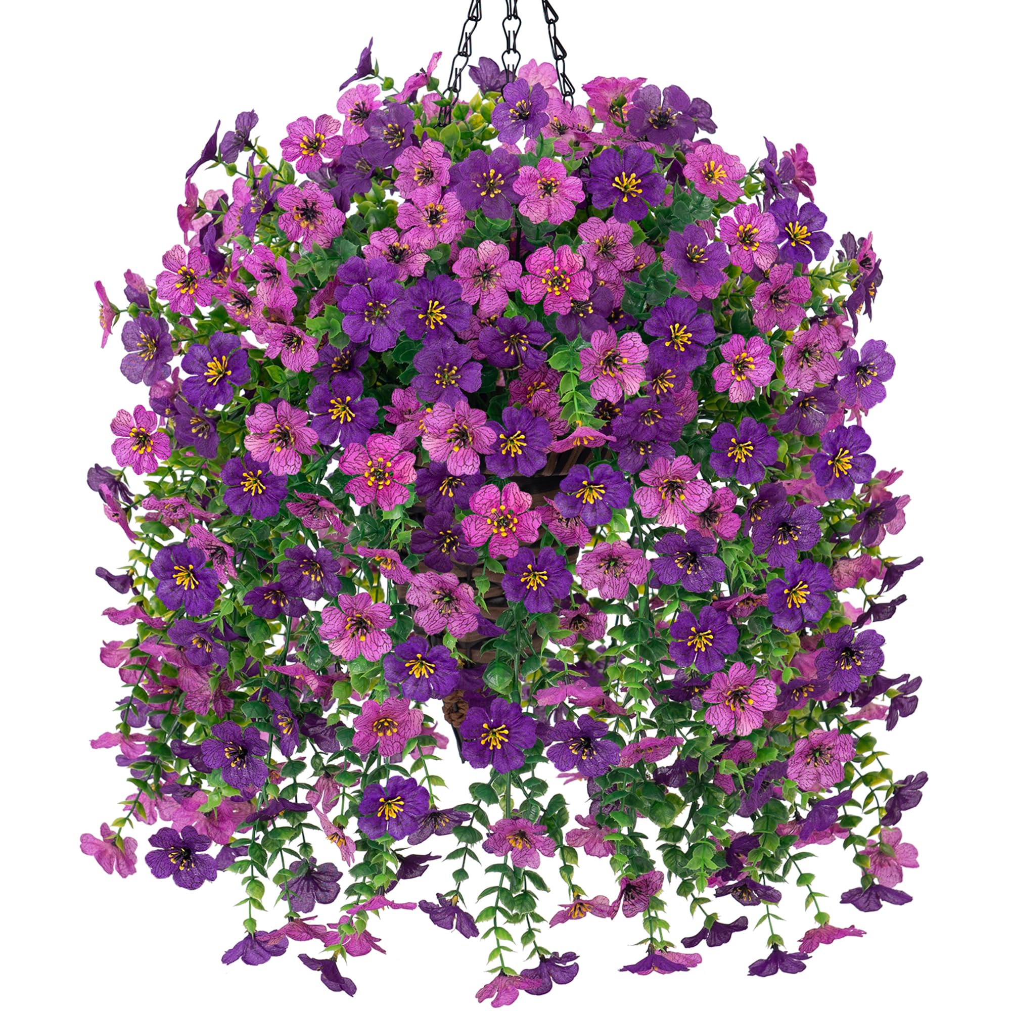 HyeFlora hanging basket with daisy flowers for outdoor year-round beauty.