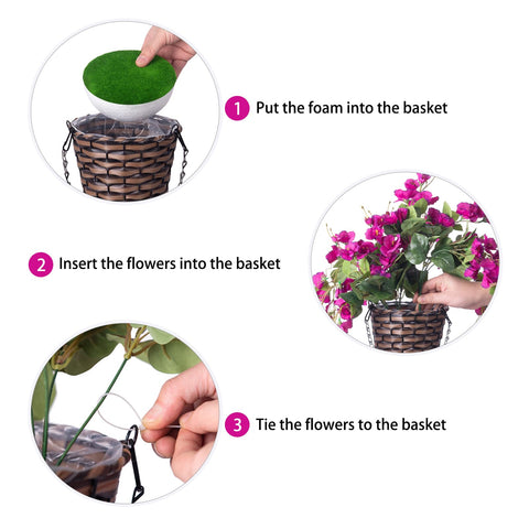 HyeFlora simple assembly hibiscus hanging decor—5 minutes to shape.