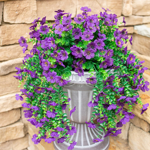 HyeFlora hanging flowers on a patio create inviting outdoor ambiance