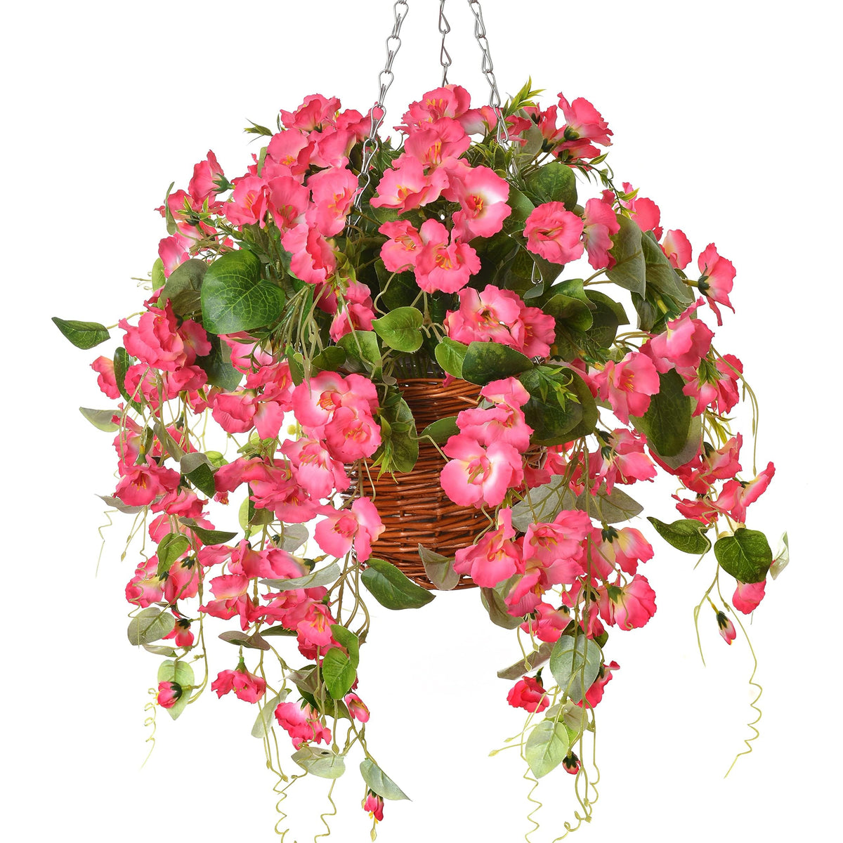 HyeFlora hanging hibiscus basket pink for year-round outdoor color