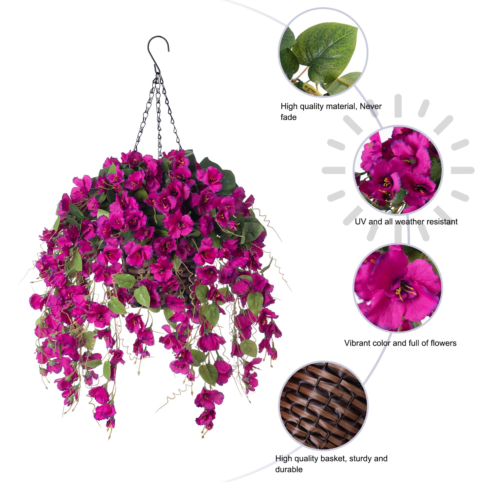 HyeFlora artificial greenery decor for porch or veranda all year appeal.