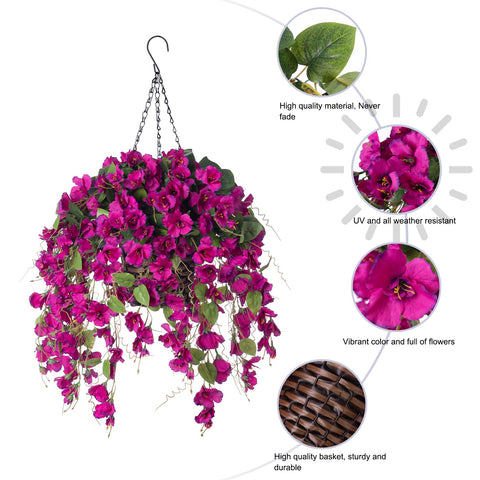 HyeFlora artificial greenery decor for porch or veranda all year appeal.