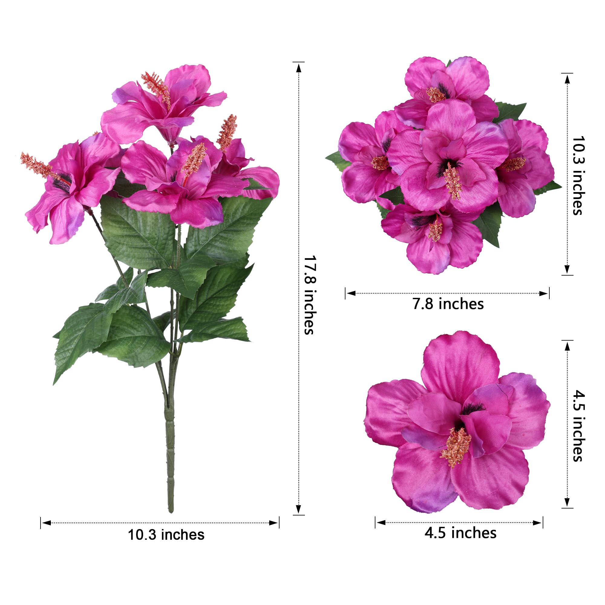 HyeFlora hibiscus outdoor bundle on patio table for easy elegance