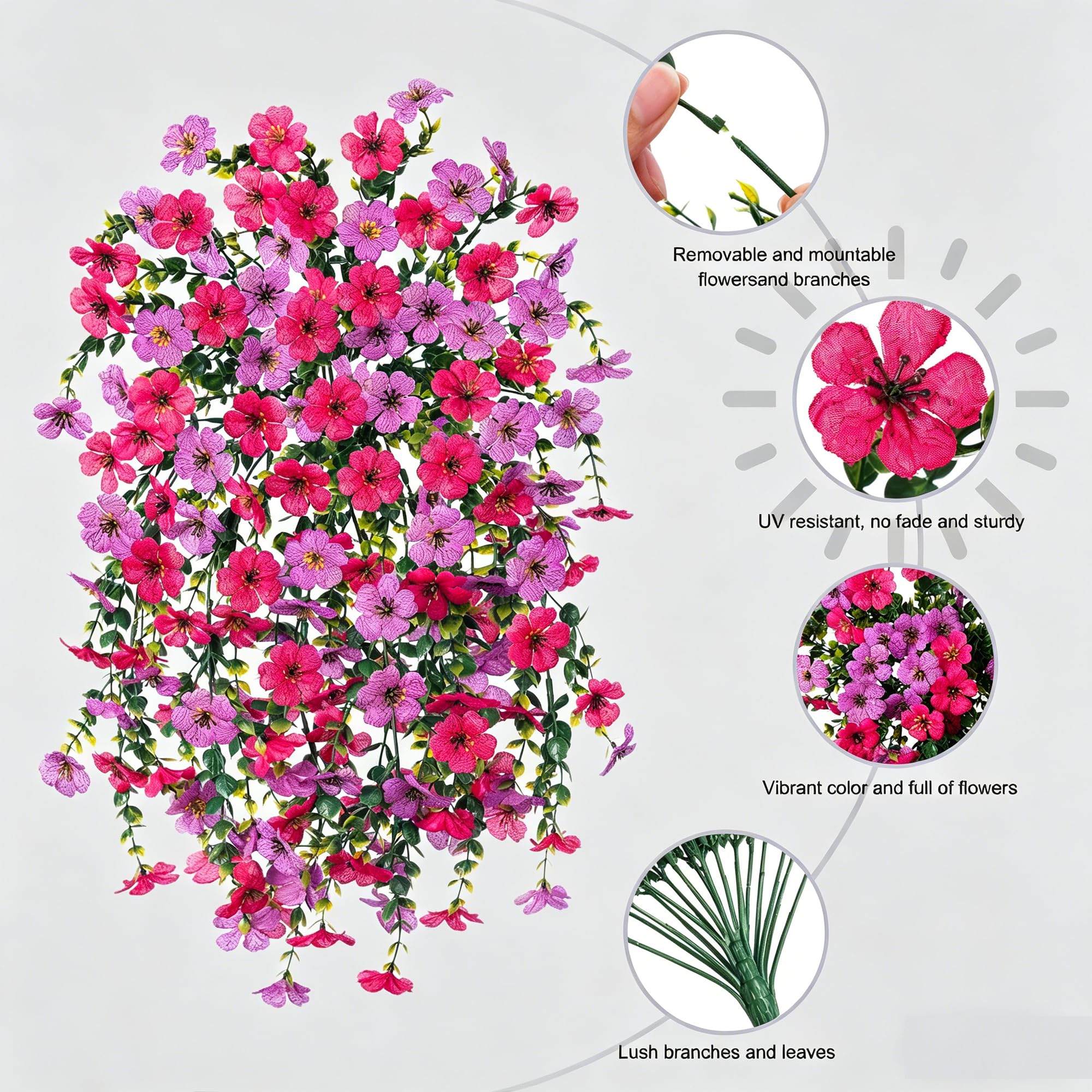 HyeFlora hotpink outdoor flower bundle adds vibrant color to patios.