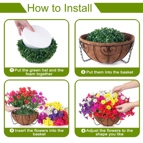 HyeFlora low-maintenance hanging flowers for outdoor use, no watering needed.