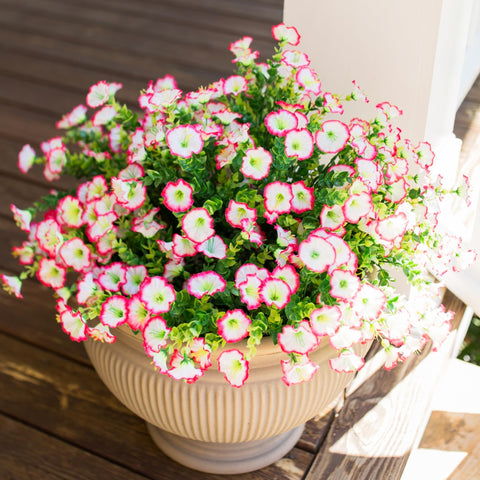 HyeFlora morning glory branch close-up with realistic silk petals for year-round decor.