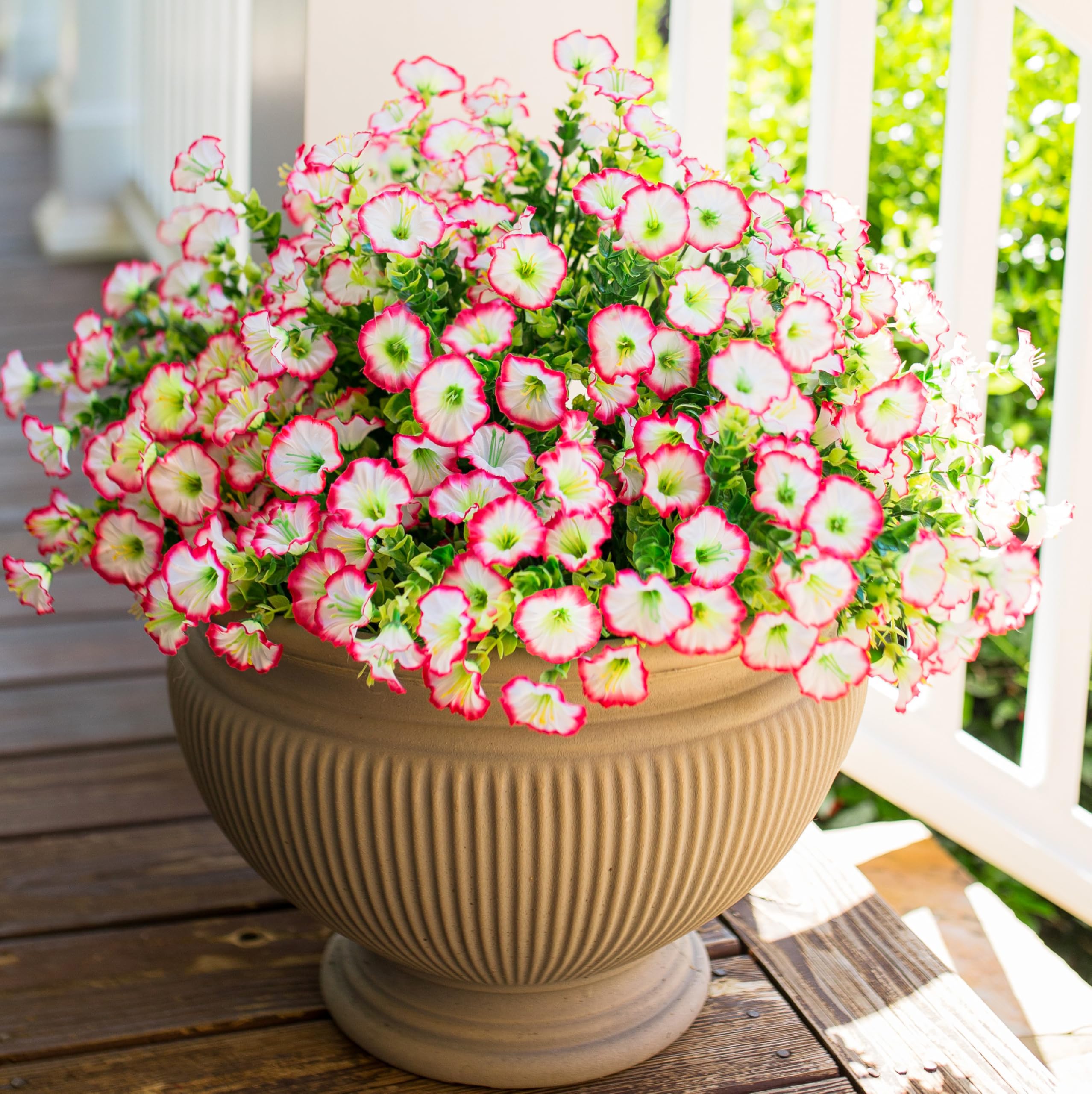 HyeFlora morning glory branch UV-resistant for outdoor display.