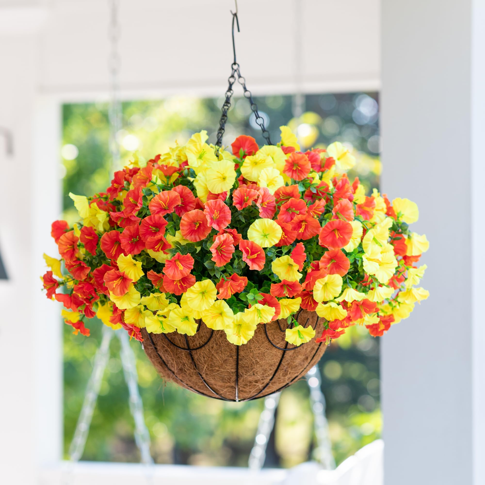 HyeFlora morning glory bundles closeup – vibrant faux blooms.