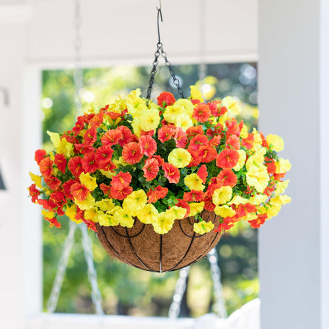HyeFlora morning glory bundles closeup – vibrant faux blooms.
