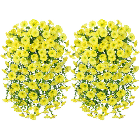 HyeFlora yellow faux blooms brighten patios and entryways