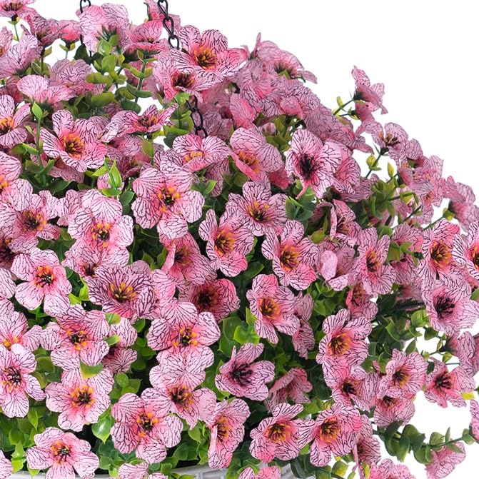 HyeFlora no watering needed hanging flowers with pink daisies