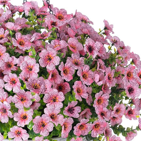 HyeFlora no watering needed hanging flowers with pink daisies