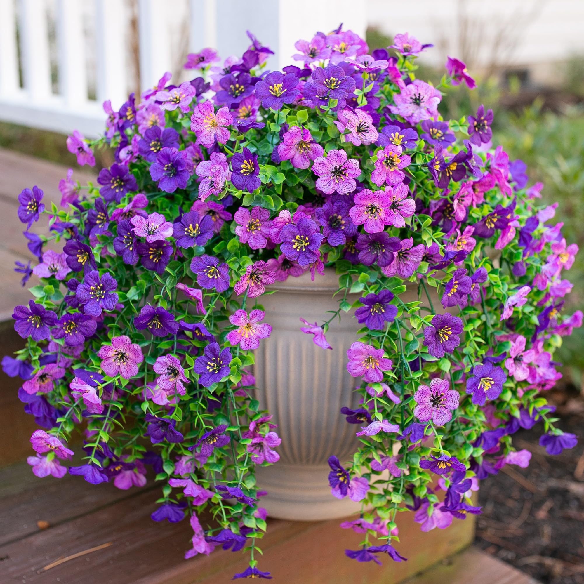 HyeFlora outdoor dark purple hanging flowers for long-lasting color