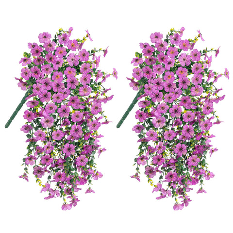 HyeFlora outdoor garland flowers at front gate in rich purple hue