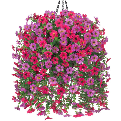 HyeFlora outdoor hanging basket with daisies adds year‑round color to your balcony.