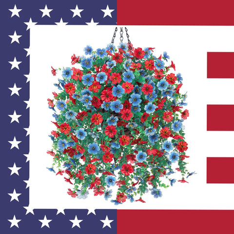 HyeFlora outdoor hanging basket shows a breathable liner and rust-resistant steel frame.